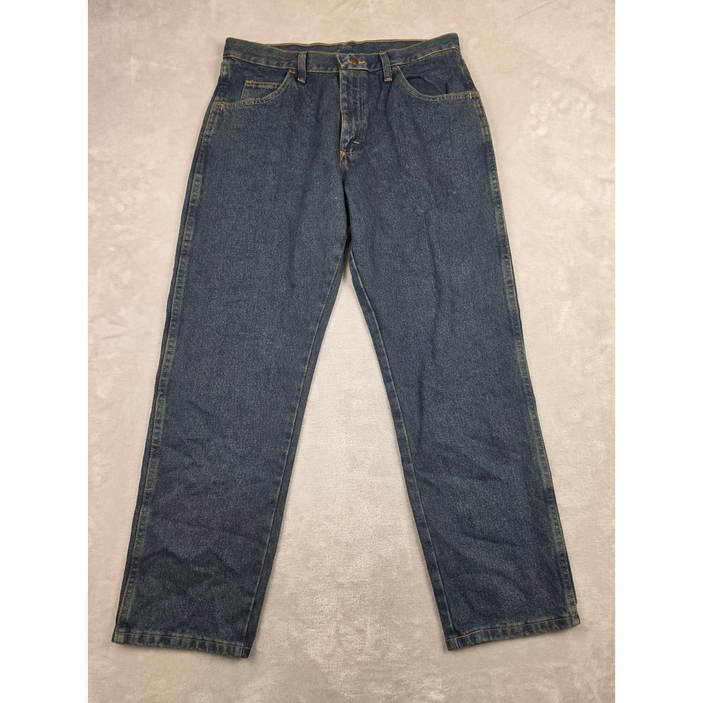 Rustler Classic Jeans Men 32x29 Blue Relaxed Fit Heavyweight Denim Cotton